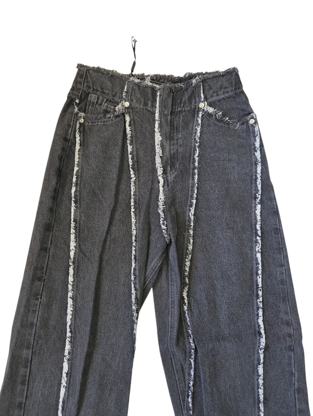 NEW Maniere De Voir Distressed Baggy Jeans Gray Size 4 - Picture 4 of 10